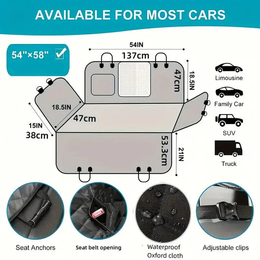 Dog Car Seat Cover For Back Seat