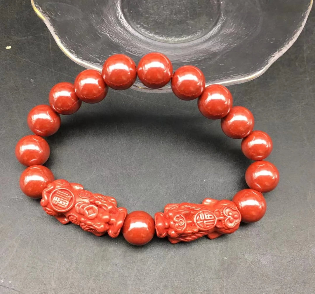 Cinnabar Imperial Sand Exquisite Bracelet