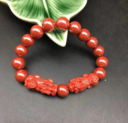 Cinnabar Imperial Sand Exquisite Bracelet