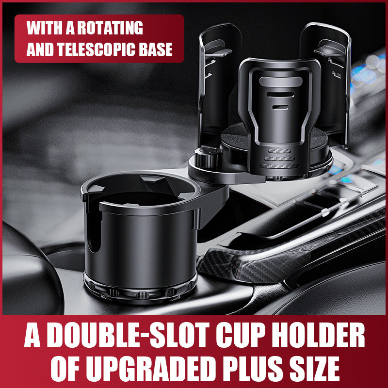 Multifunctional rotating car cup holder