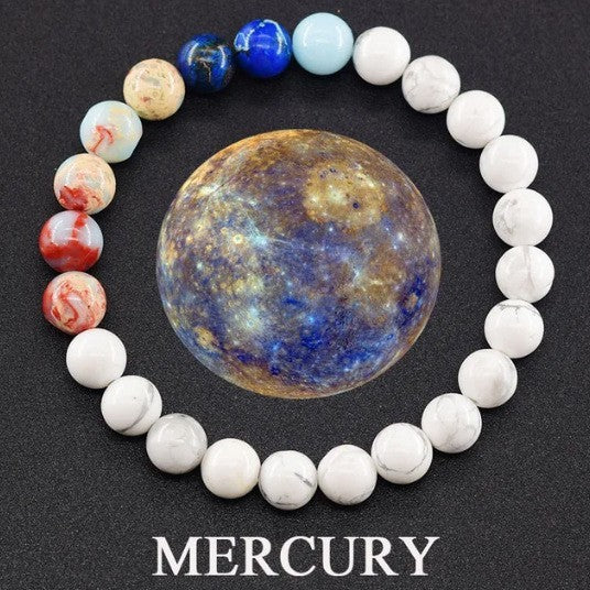 Solar System Natural Stone Space Bracelet for Men and Women