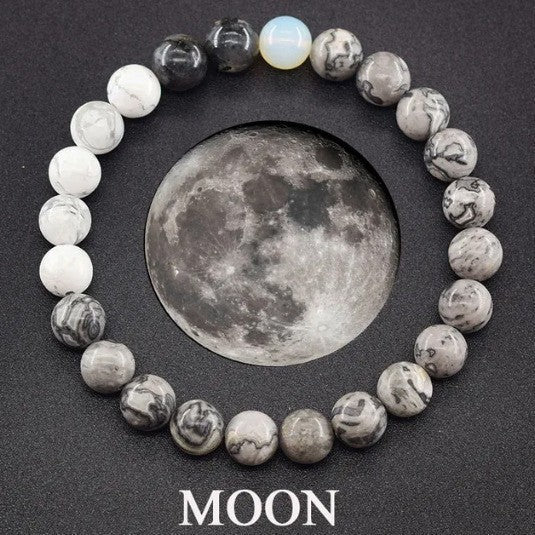 Solar System Natural Stone Space Bracelet for Men and Women
