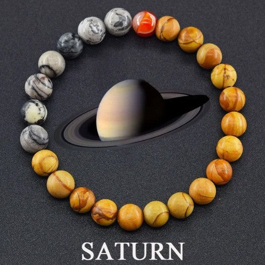 Solar System Natural Stone Space Bracelet for Men and Women