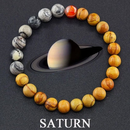 Solar System Natural Stone Space Bracelet for Men and Women