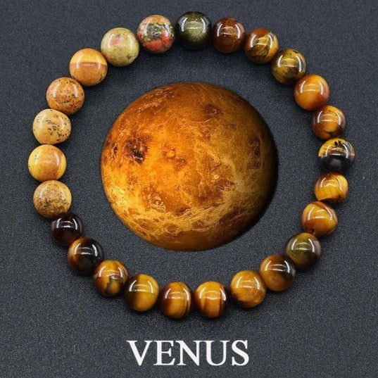 Solar System Natural Stone Space Bracelet for Men and Women