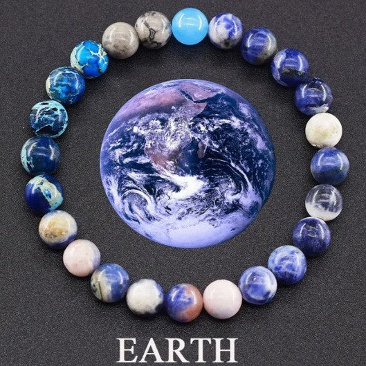 Solar System Natural Stone Space Bracelet for Men and Women