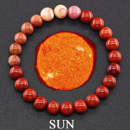 Solar System Natural Stone Space Bracelet for Men and Women
