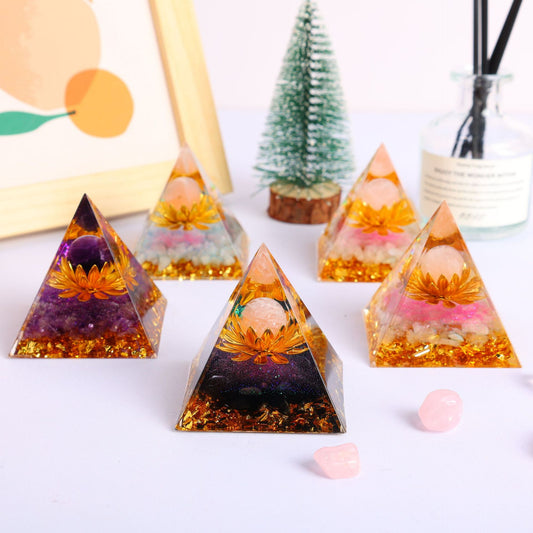 Suspended Lotus Feng Shui Energy Pyramid