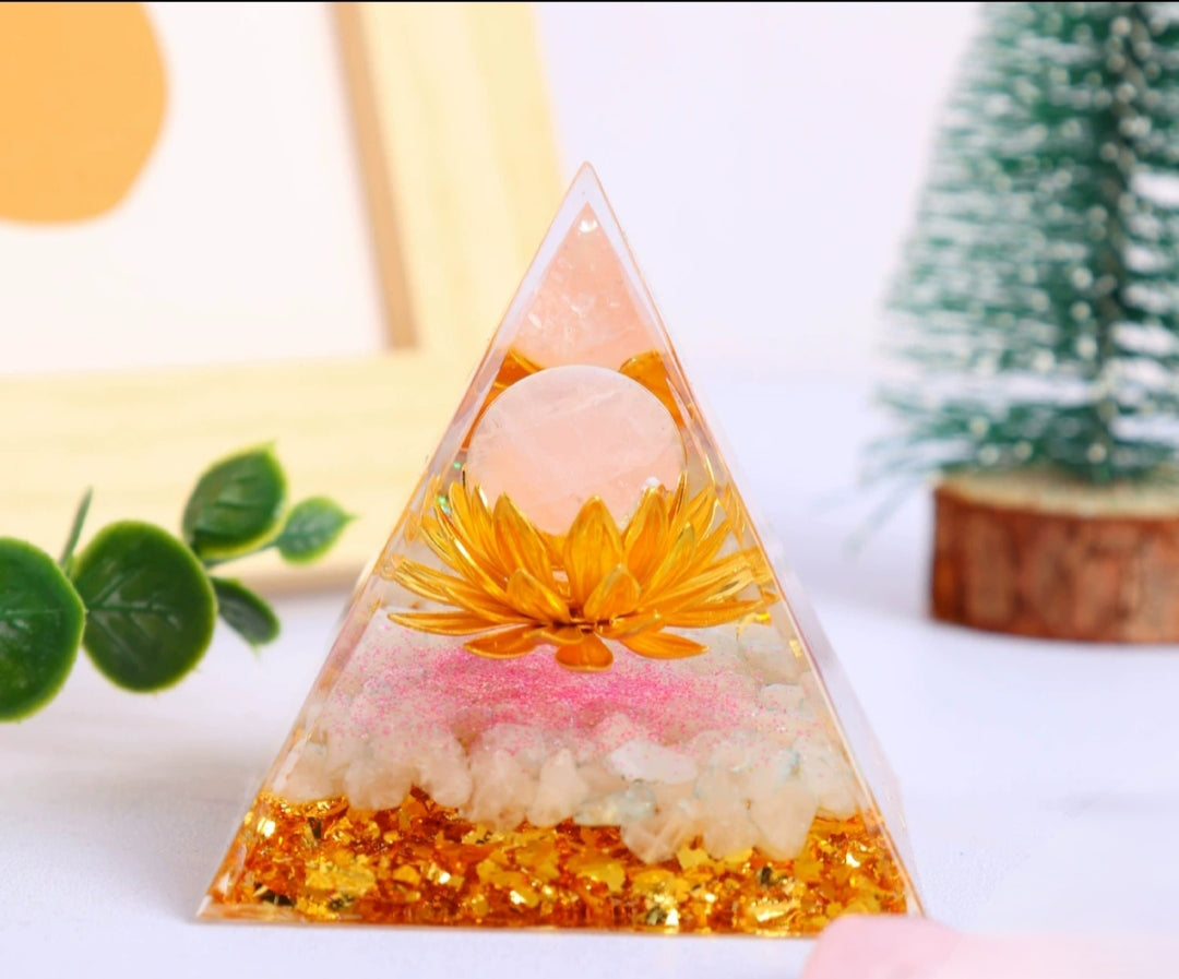 Suspended Lotus Feng Shui Energy Pyramid