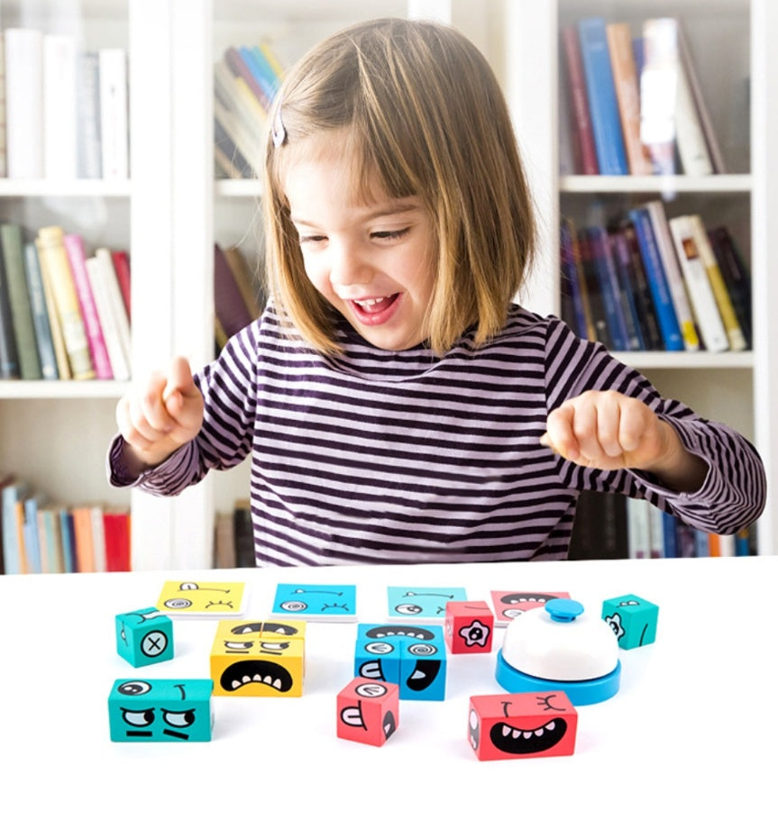Face-changing Rubik's Cube Building Blocks
