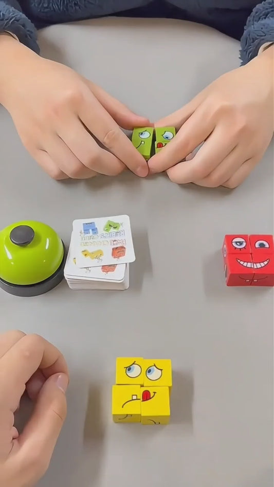Face-changing Rubik's Cube Building Blocks