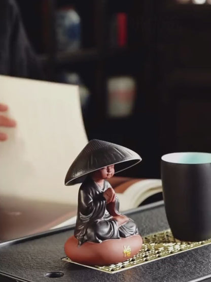 Creative Dual-purpose Little Monk Purple Sand Tea Pet