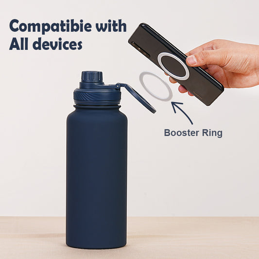 Magnetic Phone Mount Stainless Steel Water Bottle 650ml
