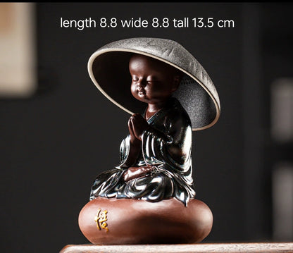 Creative Dual-purpose Little Monk Purple Sand Tea Pet